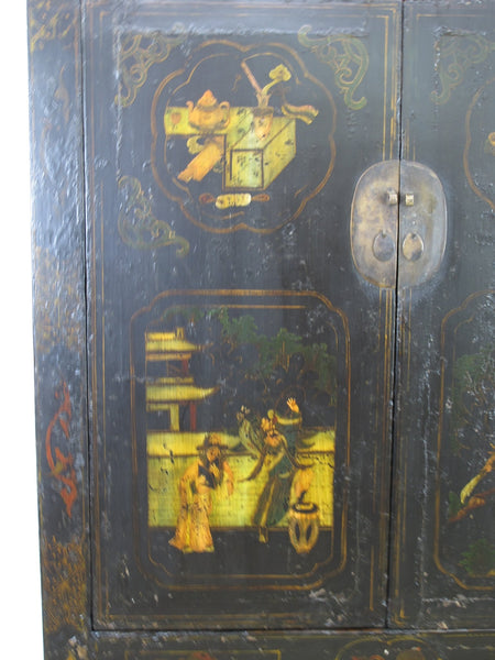 Antique Hand Painted Chinese Cabinet - Dyag East