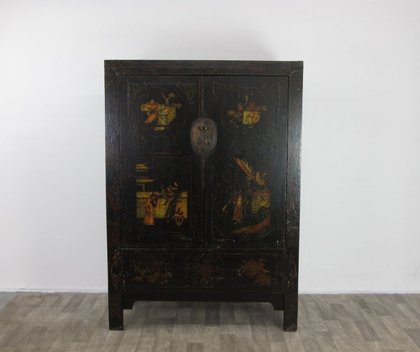 Antique Hand Painted Chinese Cabinet - Dyag East