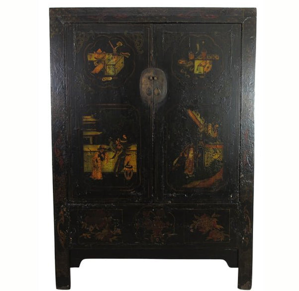 Antique Hand Painted Chinese Cabinet - Dyag East