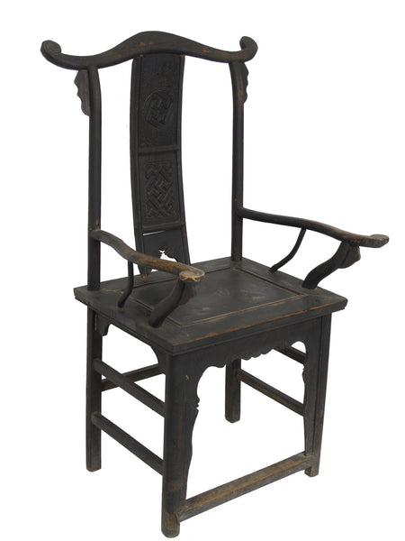 Black Antique Chinese Armchair - Dyag East