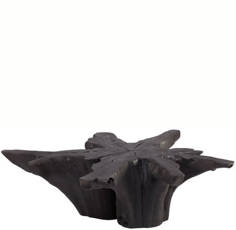 Black Burnt Organic Teak Root Coffee Table 81 - Dyag East