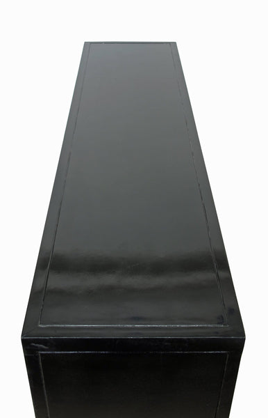 Black Lacquer Sideboard w 8 Drawers - Dyag East