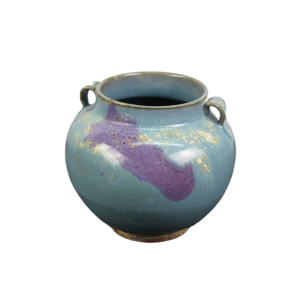 Blue and Purple Ceramic Cachepot or Flower Jar - Dyag East