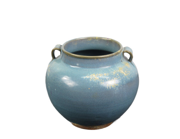 Blue and Purple Ceramic Cachepot or Flower Jar - Dyag East