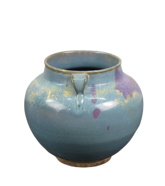Blue and Purple Ceramic Cachepot or Flower Jar - Dyag East