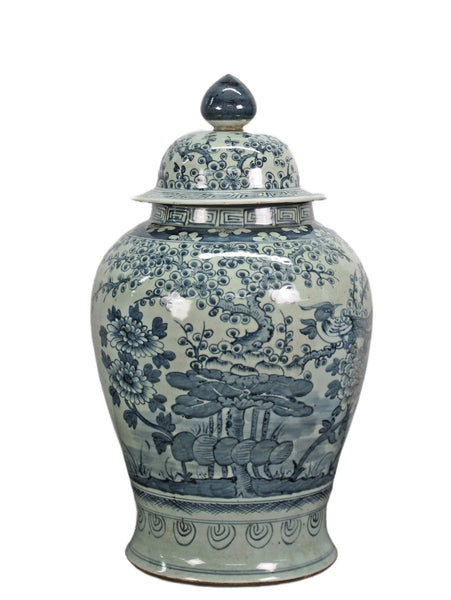 Blue & White Ginger Jar - 24" Inch High - Dyag East
