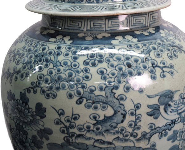 Blue & White Ginger Jar - 24" Inch High - Dyag East