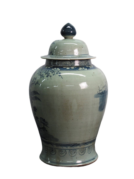 Blue & White Ginger Jar - 24" Inch High - Dyag East