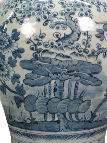 Blue & White Ginger Jar - 24" Inch High - Dyag East