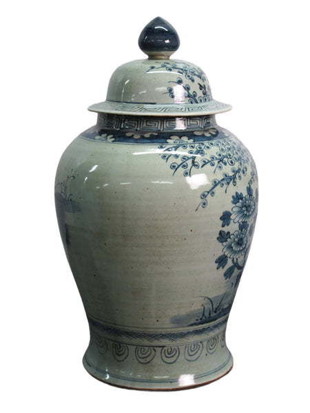 Blue & White Ginger Jar - 24" Inch High - Dyag East