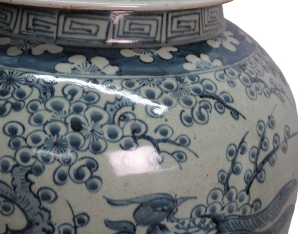 Blue & White Ginger Jar - 24" Inch High - Dyag East