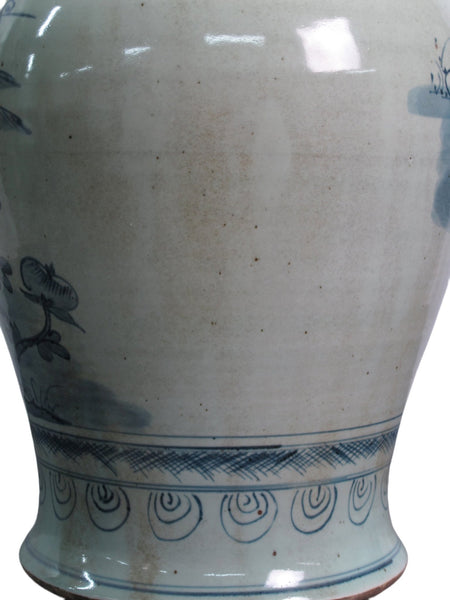 Blue & White Ginger Jar - 24" Inch High - Dyag East