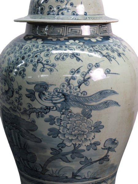 Blue & White Ginger Jar - 24" Inch High - Dyag East
