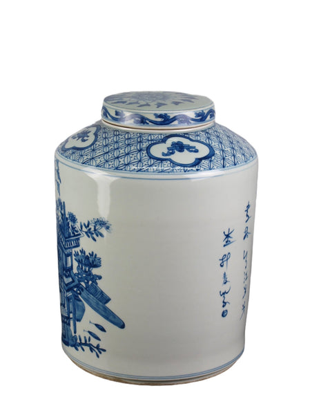 Blue & White Tea Jar - Dyag East