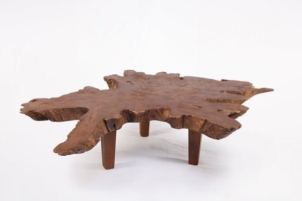 Brown Teak Living Edge Coffee Table 43 - Dyag East