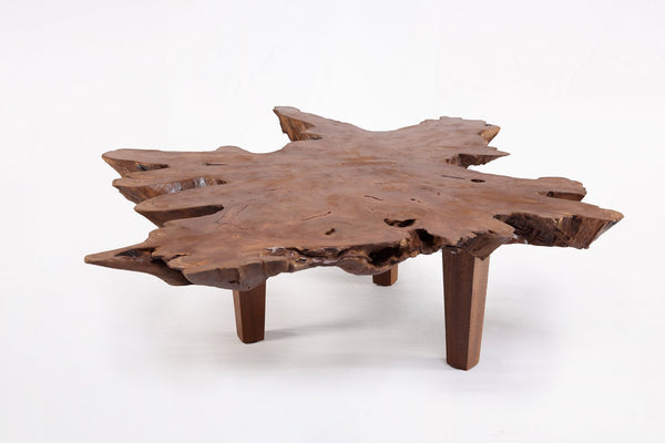 Brown Teak Living Edge Coffee Table 43 - Dyag East