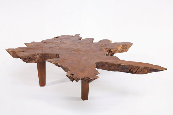 Brown Teak Living Edge Coffee Table 43 - Dyag East