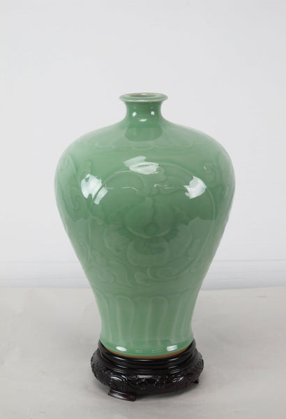 Celadon Hongmei Porcelain Vase - Dyag East