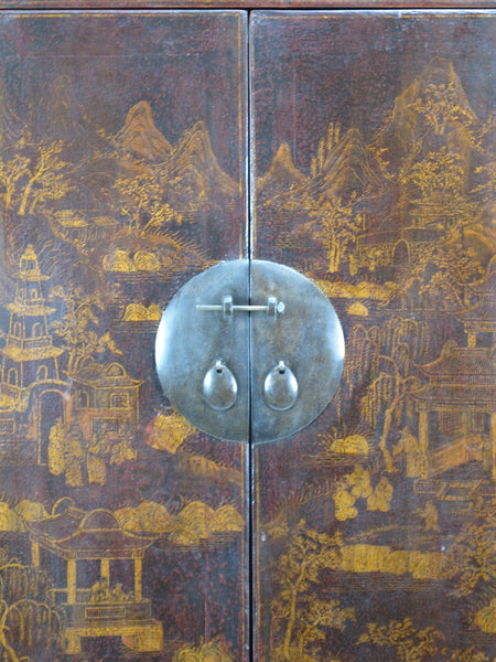 Chinese Antique Chinoiserie - Style Cabinet - Dyag East
