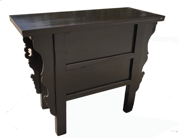 Dark Brown Antique Coffer Table with 2 Drawers - Dyag East