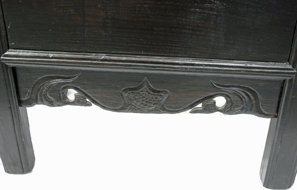 Dark Brown Antique Coffer Table with 2 Drawers - Dyag East