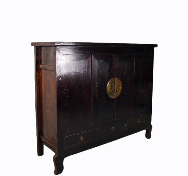 Dark Brown Chinese Antique Cabinet – 56 inches tall - Dyag East