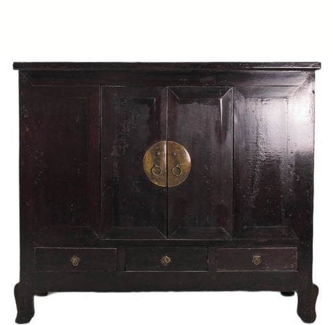 Dark Brown Chinese Antique Cabinet – 56 inches tall - Dyag East