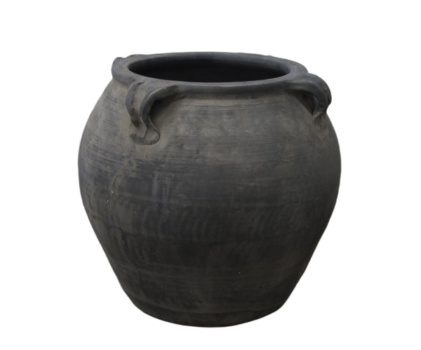 Dark Grey Earthenware Planter Pot - Dyag East