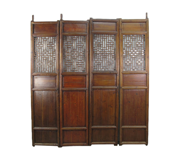 Double Happiness Lattice Screen Door Panel - Set of 4 - Dyag East