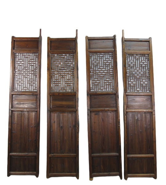 Double Happiness Lattice Screen Door Panel - Set of 4 - Dyag East