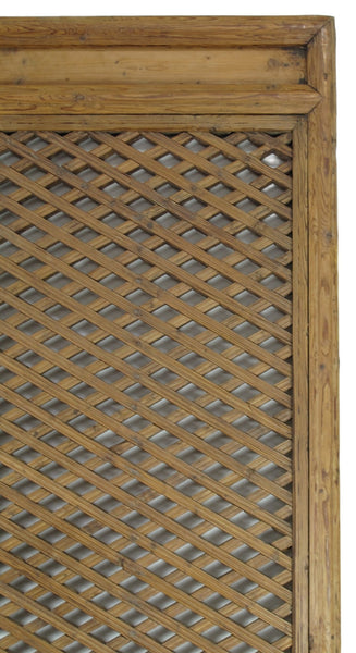 Early 20 Century Antique Chinese Screen Door - A Set of Lattice Screen Panels - Dyag East
