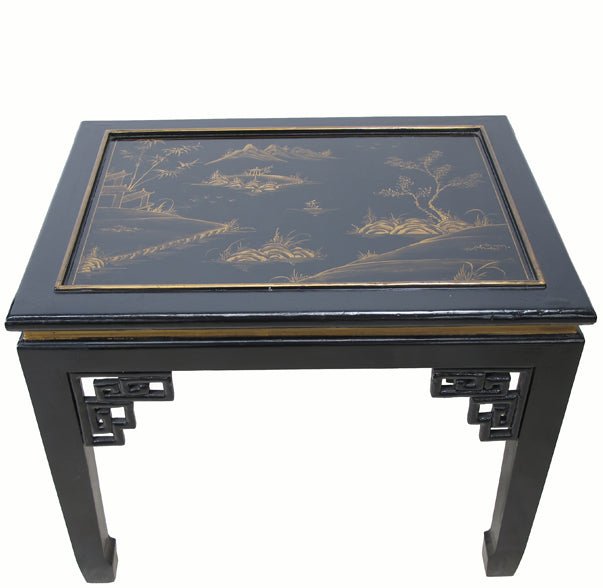 Gilded Chinoiserie Style Side Table - Dyag East