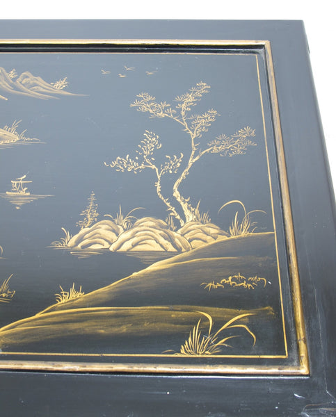 Gilded Chinoiserie Style Side Table - Dyag East
