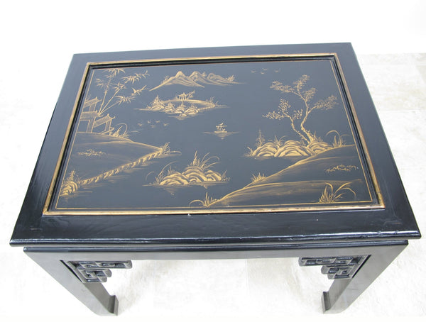 Gilded Chinoiserie Style Side Table - Dyag East