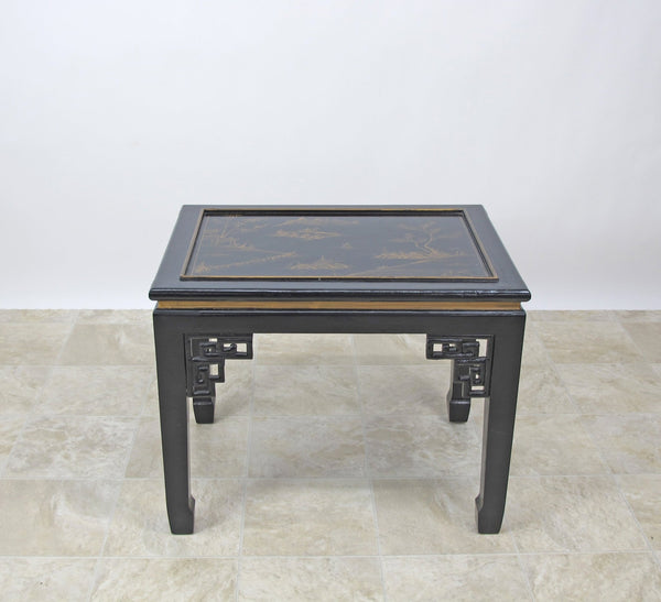 Gilded Chinoiserie Style Side Table - Dyag East