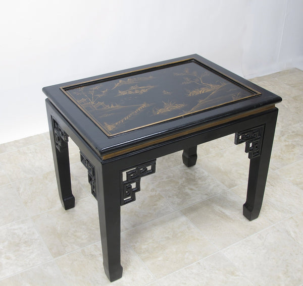 Gilded Chinoiserie Style Side Table - Dyag East