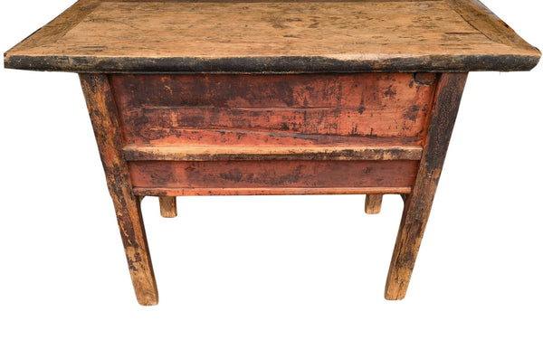 Hand Carved 1 Drawer Antique Console Table - Dyag East