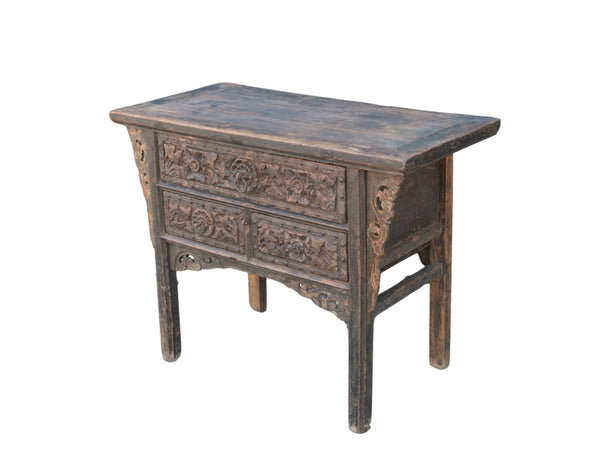 Hand Carved Antique Shanxi Console Table - Dyag East