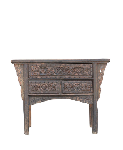 Hand Carved Antique Shanxi Console Table - Dyag East