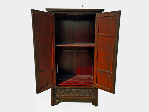 Hand Carved Apron Antique Chinese Cabinet - Dyag East