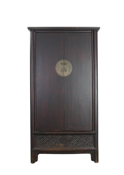 Hand Carved Apron Antique Chinese Cabinet - Dyag East