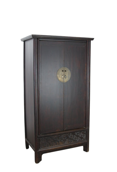 Hand Carved Apron Antique Chinese Cabinet - Dyag East