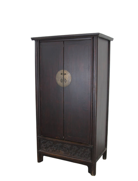 Hand Carved Apron Antique Chinese Cabinet - Dyag East