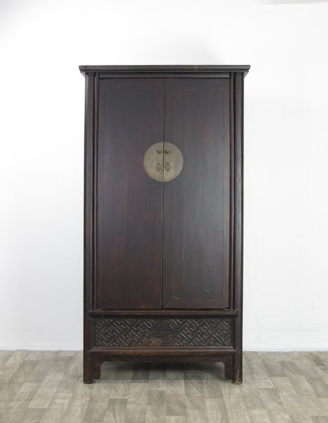 Hand Carved Apron Antique Chinese Cabinet - Dyag East