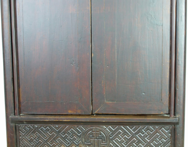 Hand Carved Apron Antique Chinese Cabinet - Dyag East