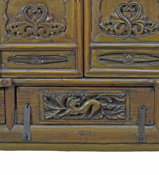 Hand Carved Chinese Antique Cabinet - Dyag East