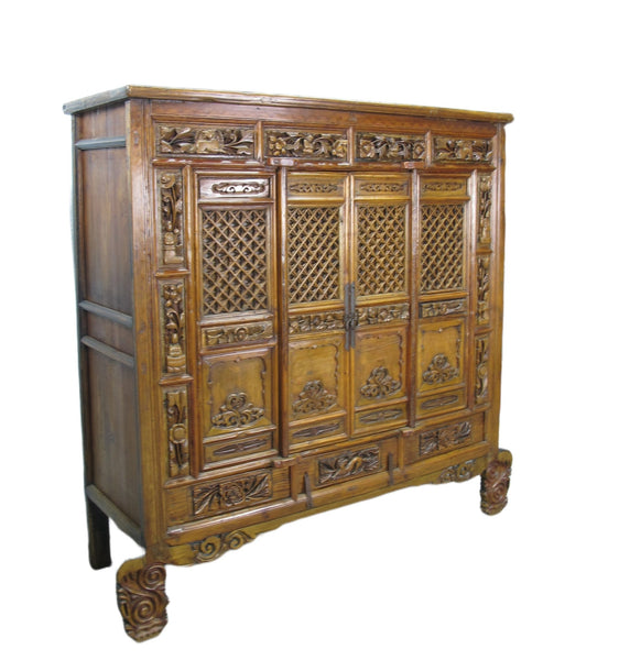 Hand Carved Chinese Antique Cabinet - Dyag East