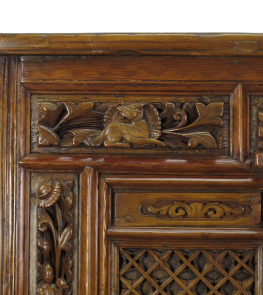 Hand Carved Chinese Antique Cabinet - Dyag East