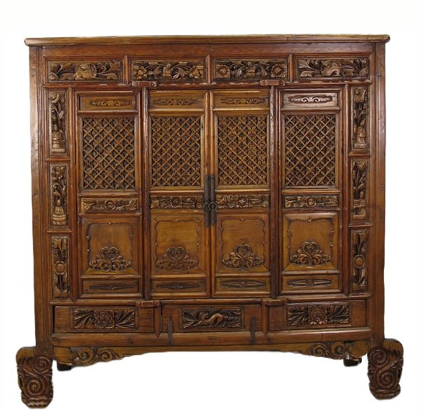 Hand Carved Chinese Antique Cabinet - Dyag East