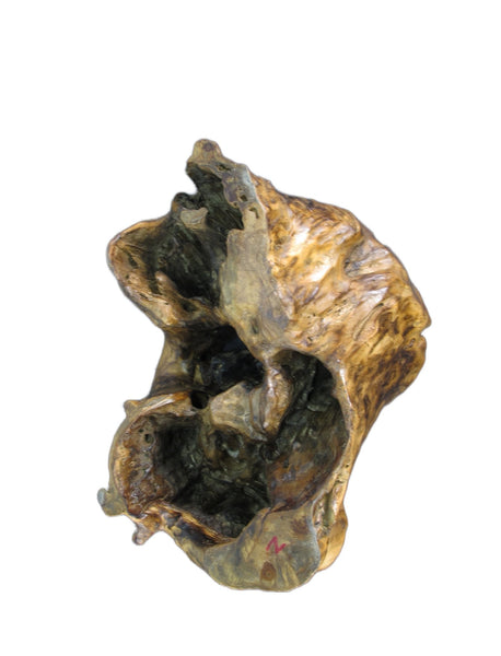 Hand Carved Natural Wood Table Top Sculpture - Dyag East
